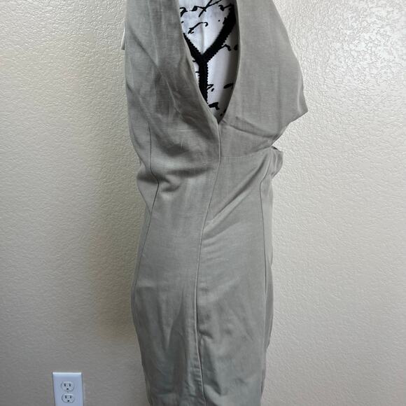 Zara army green twist front cutout mini dress size M chic baddie party bodycon - Picture 11 of 16